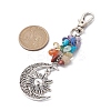 Natural & Synthetic Mixed Gemstone Chip Pendant Decorations HJEW-JM01685-5