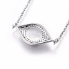 Brass Micro Pave Cubic Zirconia Pendant Necklaces NJEW-L146-06P-2
