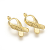 Breast Cancer Awareness Ribbon Carved Word Hope Tibetan Style Alloy Message Pendants LS-TIBEP-S278-G-LF-1