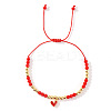 Heart Brass Enamel Charm Bracelets CK5066-2-1