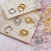 2Pairs 2 Colors 304 Stainless Steel Hoop Earrings EJEW-HS0001-25-5