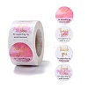 Flat Round Paper Thank You Stickers DIY-C042-06-1