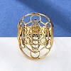 304 Stainless Steel Star of David Adjustable Ring LS-RJEW-P037-05G-1