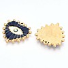 Ion Plating(IP) 304 Stainless Steel Enamel Rhinestone Pendants STAS-T064-56B-2