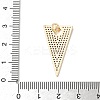 Brass Micro Pave Clear Cubic Zirconia Pendants KK-L254-01G-3