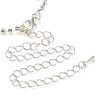 Alloy Rhinestone Rectangle Pendant Necklaces & Horse Eye Stud Earring Sets for Women SJEW-U001-01P-04-6