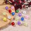 80Pcs 8 Colors Transparent Crackle Glass Round Beads Strands CCG-SZ0001-09-2