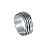 201 Stainless Steel Wide Band Rotating Finger Rings FS-WGEF0B4-06-1