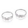 Non-Tarnish 304 Stainless Steel Wing Adjustable Ring for Women LS-RJEW-T027-10P-2