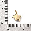 Brass Micro Pave Cubic Zirconia Charms KK-Q043-04G-3