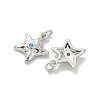 Brass Pave Cubic Zirconia Pendants KK-P325-32P-2