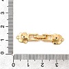Brass Micro Pave Clear Cubic Zirconia Fold Over Clasps X-KK-C075-32G-3