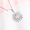 304 Stainless Steel Sun Pendant Cable Chain Necklaces for Men Women NJEW-K308-04E-P-1