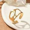 304 Stainless Steel Open Cuff Rings for Unisex RJEW-Q003-03G-1