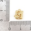 Brass Micro Pave Clear Cubic Zirconia Charms KK-Z151-18G-N-3