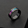 316L Surgical Stainless Steel Wide Band Finger Rings RJEW-T005-13-02-5