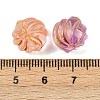 Baking Paint and Golden Metal Enlaced Glass Beads DGLA-T004-20M-3