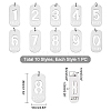 10Pcs 10 Style 201 Stainless Steel Pendants STAS-UN0026-25-5