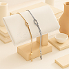 2 Bags 2 Colors Brass Snake Chain Bracelets for Women BJEW-GO0001-09-3