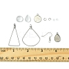 DIY Triangle & Fan 304 Stainless Steel Dangle Earring Making Kits DIY-FS0007-85-5