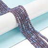 Half AB Color Plated Faceted Rondelle Glass Bead Strands EGLA-L007-F02-4mm-2