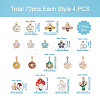 68pcs Alloy Enamel Pendants FIND-CD0001-22-3