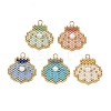 Shell Pearl & Glass Seed Beaded Pendants PALLOY-MZ01437-1