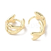 Crossing Double Band Brass Hoop Earrings for Women EJEW-U008-06G-2