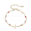 304 Stainless Steel Tiny Cross Link Bracelets BJEW-JB13244-02-2