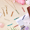 24Pcs 8 Style Natural Gemstone Pendants PALLOY-CA00030-5
