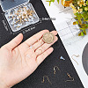 48Pcs 4 Styles Brass French Hooks with Coil and Ball KK-BBC0007-52-3
