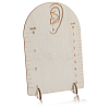 2 Sets Arch Shaped Boxwood Earrings Display Stands with Measuring Scale ODIS-SC0001-08-5