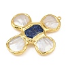 Natural Lapis Lazuli & Shell Pearl Big Pendants KK-H516-24G-02-2
