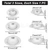 Unicraftale 3Pcs 3 Style 304 Stainless Steel Sink Strainer TOOL-UN0001-15-5