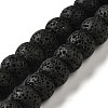 Natural Lava Rock Dyed Beads Strands G-Z036-A01-18-1