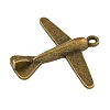 Tibetan Style Airplane Pendants TIBEP-EA10921YKG-AB-LF-2