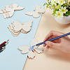 48Pcs 4 Style Unfinished Wood Cutouts WOOD-GO0001-01-6