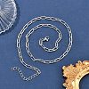 304 Stainless Steel Paperclip Chain Necklaces for Women Men NJEW-G161-01P-2
