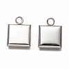 Non-Tarnish 304 Stainless Steel Pendant Cabochon Settings STAS-I176-07P-2