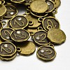 Antique Bronze Plated Alloy Rhinestone Charms ALRI-J153-02-NF-2