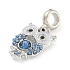 Rack Plating Alloy Enamel Owl European Dangle Charms FIND-B034-11P-02-2