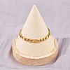 304 Stainless Steel Figaro Chain Bracelets for Women BJEW-G757-15G-2
