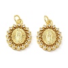 Brass Micro Pave Cubic Zirconia Pendants KK-C092-19C-G-1