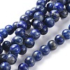 Natural Lapis Lazuli Round Beads Strands X-G-I181-09-8mm-1