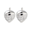 Rack Plating Strawberries Brass Stud Earrings EJEW-N055-31P-RS-1