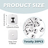 20Pcs Food Grade Eco-Friendly Silicone Beads SIL-TADJ0001-02I-2
