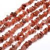 Natural South Red Agate Chip Bead Strands G-M205-49-1