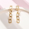 304 Stainless Steel Chain Dangle Stud Earrings for Women EJEW-Q781-30G-4