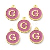 Golden Plated Alloy Enamel Charms ENAM-XCP0001-13G-2