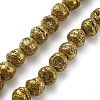 Electroplated Natural Lava Rock Beads Strands G-A251-D01-01C-2